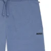 Pyjama-Shorts aus Baumwollmischung mit gesticktem Logo