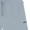 Pyjama-Shorts aus Baumwollmischung mit gesticktem Logo