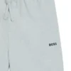 Pyjama-Shorts aus Baumwollmischung mit gesticktem Logo