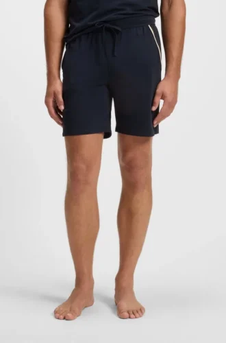 Pyjama-Shorts aus Stretch-Baumwolle mit charakteristischem Streifenband