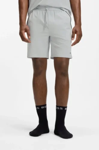 Pyjama-Shorts aus Stretch-Baumwolle mit charakteristischem Streifenband