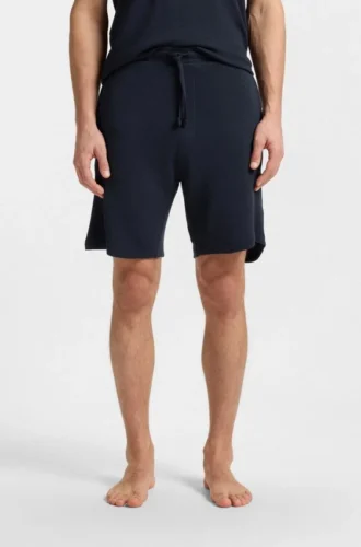 Pyjama-Shorts aus Stretch-Jersey mit gesticktem Logo