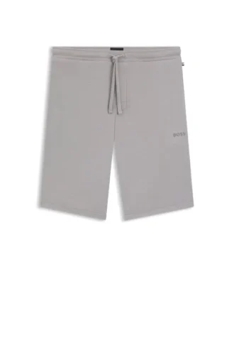 Pyjama-Shorts aus Stretch-Jersey mit gesticktem Logo