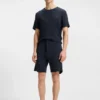 Pyjama-Shorts aus Stretch-Jersey mit gesticktem Logo