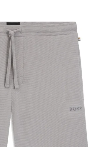 Pyjama-Shorts aus Stretch-Jersey mit gesticktem Logo