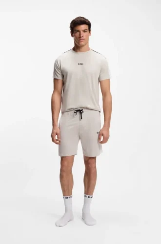 Pyjama-T-Shirt aus Baumwollmischung mit Colour-Blocking