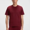 Pyjama-T-Shirt aus Baumwollmischung mit gesticktem Logo