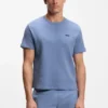 Pyjama-T-Shirt aus Baumwollmischung mit gesticktem Logo