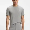 Pyjama-T-Shirt aus Baumwollmischung mit gesticktem Logo
