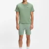 Pyjama-T-Shirt aus Baumwollmischung mit gesticktem Logo
