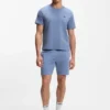 Pyjama-T-Shirt aus Baumwollmischung mit gesticktem Logo