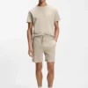 Pyjama-T-Shirt aus Baumwollmischung mit gesticktem Logo