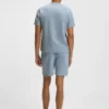 Pyjama-T-Shirt aus Baumwollmischung mit gesticktem Logo