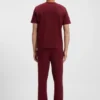 Pyjama-T-Shirt aus Baumwollmischung mit gesticktem Logo