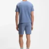Pyjama-T-Shirt aus Baumwollmischung mit gesticktem Logo