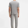 Pyjama-T-Shirt aus Baumwollmischung mit gesticktem Logo
