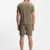 Pyjama-T-Shirt aus Baumwollmischung mit gesticktem Logo