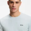 Pyjama-T-Shirt aus Baumwollmischung mit gesticktem Logo