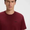 Pyjama-T-Shirt aus Baumwollmischung mit gesticktem Logo