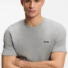 Pyjama-T-Shirt aus Baumwollmischung mit gesticktem Logo