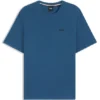 Pyjama-T-Shirt aus Baumwollmischung mit gesticktem Logo