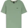Pyjama-T-Shirt aus Baumwollmischung mit gesticktem Logo