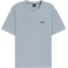 Pyjama-T-Shirt aus Baumwollmischung mit gesticktem Logo