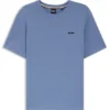 Pyjama-T-Shirt aus Baumwollmischung mit gesticktem Logo
