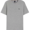 Pyjama-T-Shirt aus Baumwollmischung mit gesticktem Logo