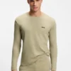Pyjama-T-Shirt aus Ottoman mit gesticktem Logo