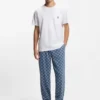 Pyjama-T-Shirt mit gestapeltem Logo aus Stretch-Baumwolle