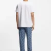 Pyjama-T-Shirt mit gestapeltem Logo aus Stretch-Baumwolle