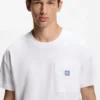 Pyjama-T-Shirt mit gestapeltem Logo aus Stretch-Baumwolle