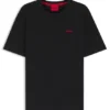 Pyjama-T-Shirt mit gesticktem Logo aus einer Baumwollmischung
