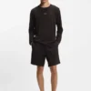 Pyjama-T-Shirt mit Logo-Etikett aus einer Baumwollmischung