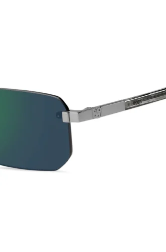Randlose Sonnenbrille mit getönten Gläsern und Double-B-Monogramm