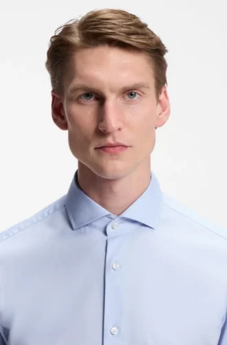 Regular-Fit-Hemd aus Stretch-Twill