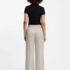 Regular-Fit-Hose mit weitem Bein aus Stretchstoff