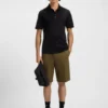 Regular-Fit-Shorts aus merzerisierter Stretch-Baumwolle
