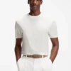 Regular-Fit-T-Shirt aus Baumwolle mit erhabener Jacquard-Struktur