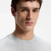 Regular-Fit-T-Shirt aus Baumwolle mit erhabener Jacquard-Struktur