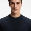 Regular-Fit-T-Shirt aus Baumwolle mit erhabener Jacquard-Struktur