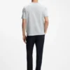 Regular-Fit-T-Shirt aus Baumwolle mit erhabener Jacquard-Struktur
