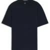 Regular-Fit-T-Shirt aus Baumwolle mit erhabener Jacquard-Struktur