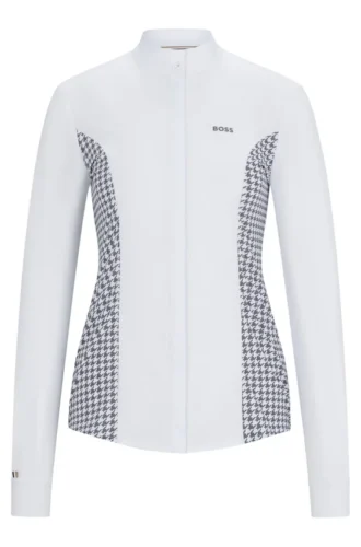 Reitbluse mit Hahnentritt-Einsätzen