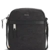 Reporter-Tasche mit Lederbesatz