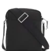 Reporter-Tasche mit Lederbesatz