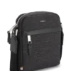 Reporter-Tasche mit Lederbesatz