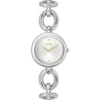 Ring-Armbanduhr aus silberfarbenem Stahl