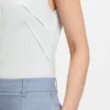 Ärmellose Bluse in schmaler Passform aus einem Baumwollgemisch